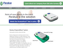 Tablet Screenshot of paratusdiagnostics.com